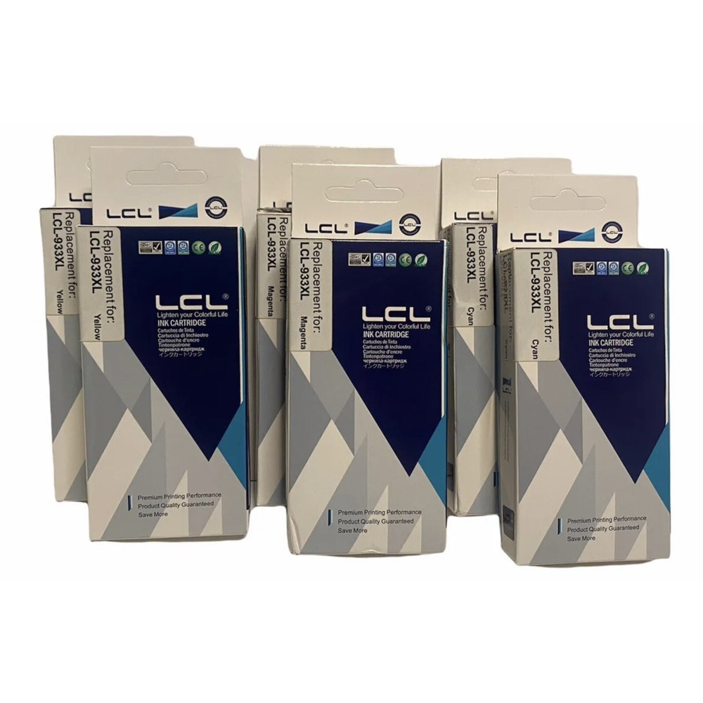 6 Pack Ink Cartridges Replacement for LCL-933XL 2 Cyan, 2 yellow, 2 magenta NEW